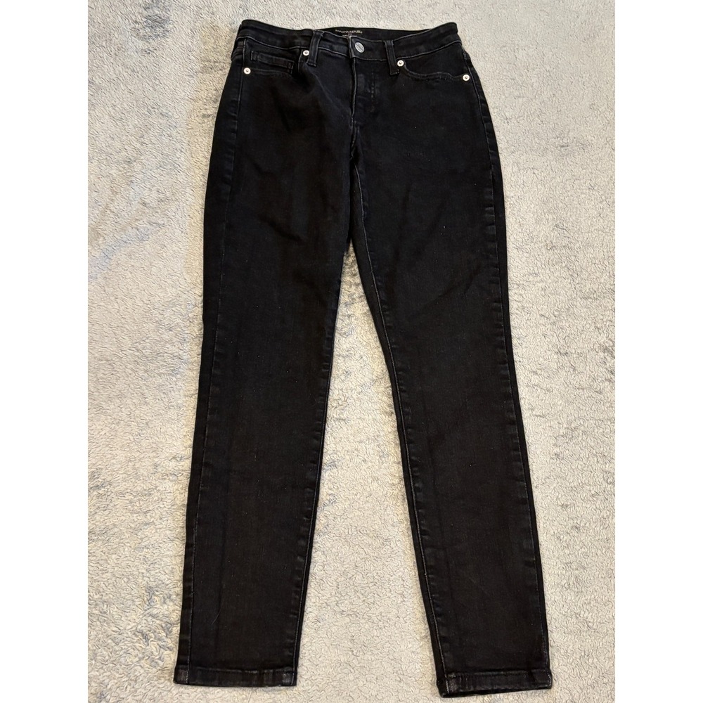 Banana Republic Womens 26/2 Black Curvy Skinny Stretch Denim Jeans
